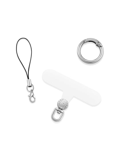 silver, black, pink, clear phone strap – Versatile Strap Kit – Strappy Club