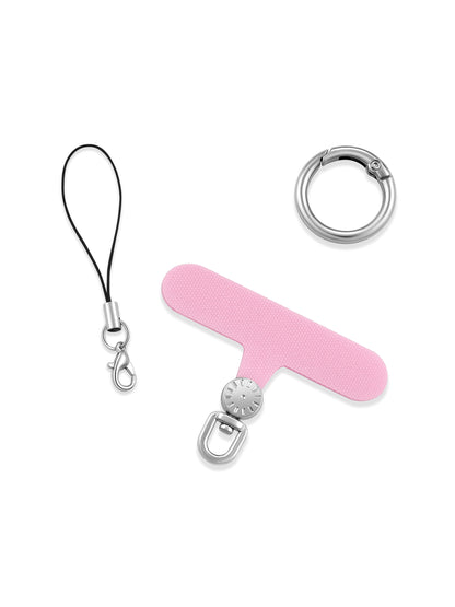 silver, black, pink, clear phone strap – Versatile Strap Kit – Strappy Club