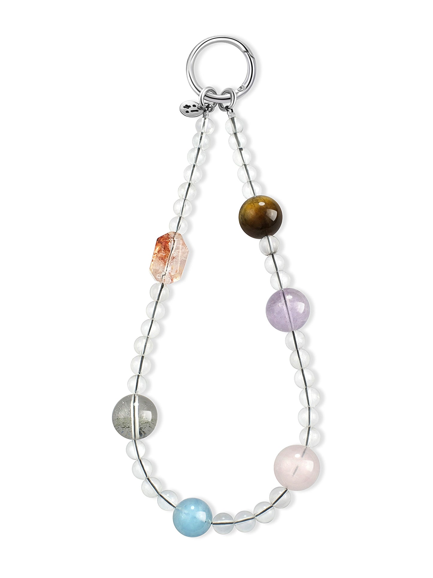 multicolor, clear Yellow Tiger's Eye phone strap – Mystic Prism Phone Strap – Strappy Club