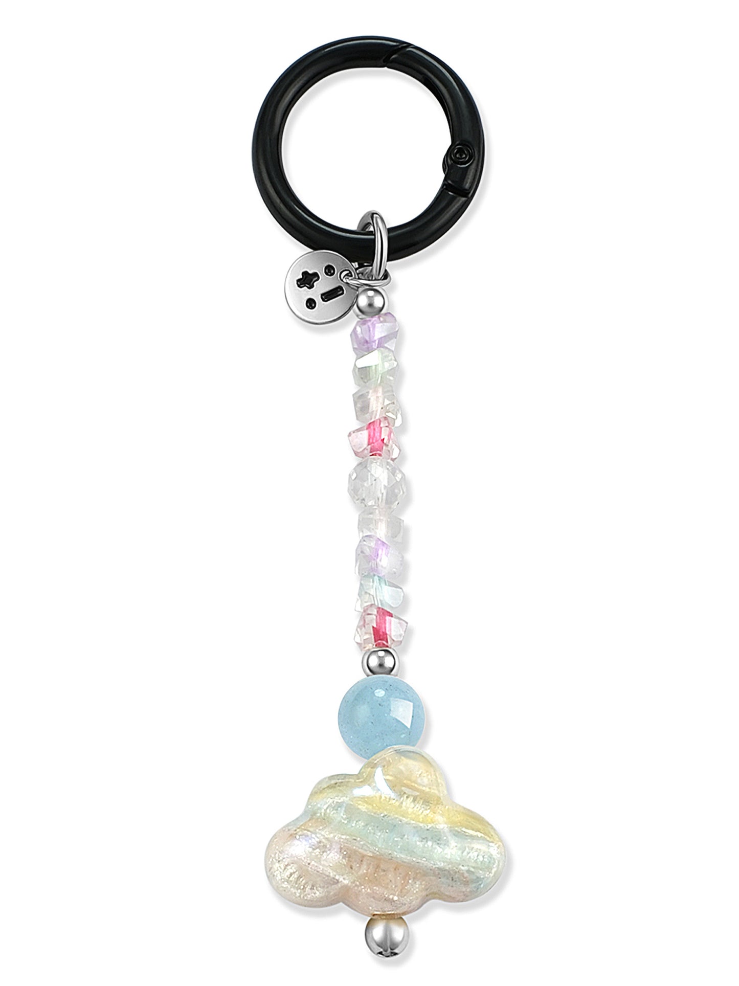 multicolor, blue, pink Aquamarine bag charm – Cloud Whispers Dangle Charm – Strappy Club