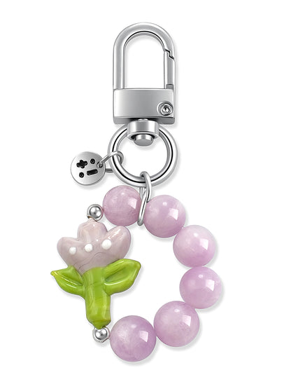 purple Elegant Lavender Milky Amethyst phone strap – Lilac Bloom Mini Strap – Strappy Club