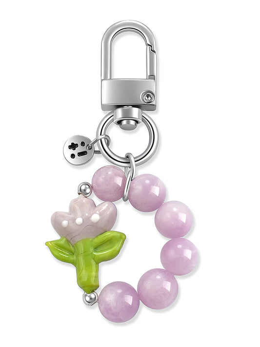 purple Elegant Lavender Milky Amethyst phone strap – Lilac Bloom Mini Strap – Strappy Club