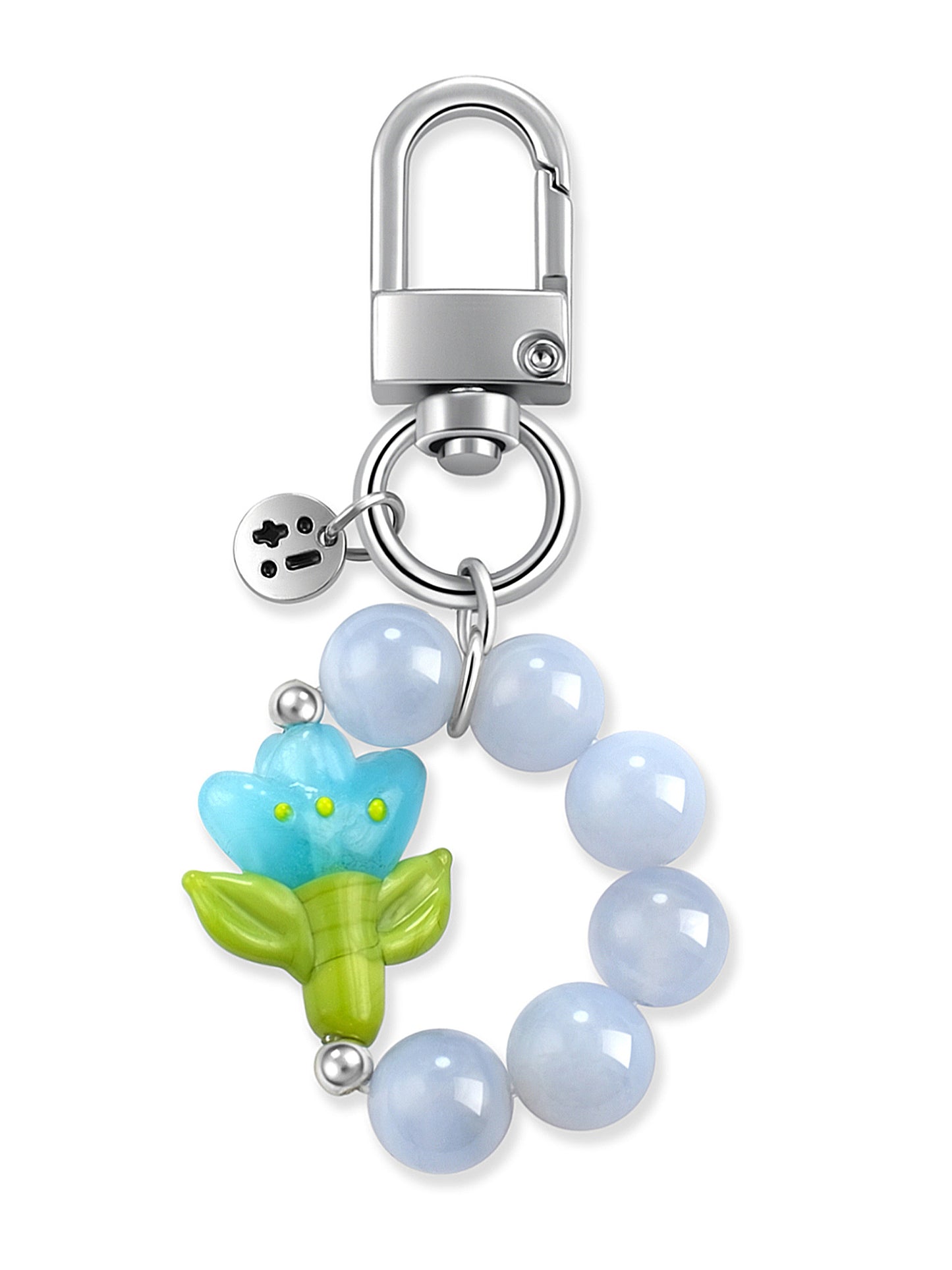 blue Elegant Lavender Blue Agate phone strap – Bluebell Bloom Mini Strap – Strappy Club