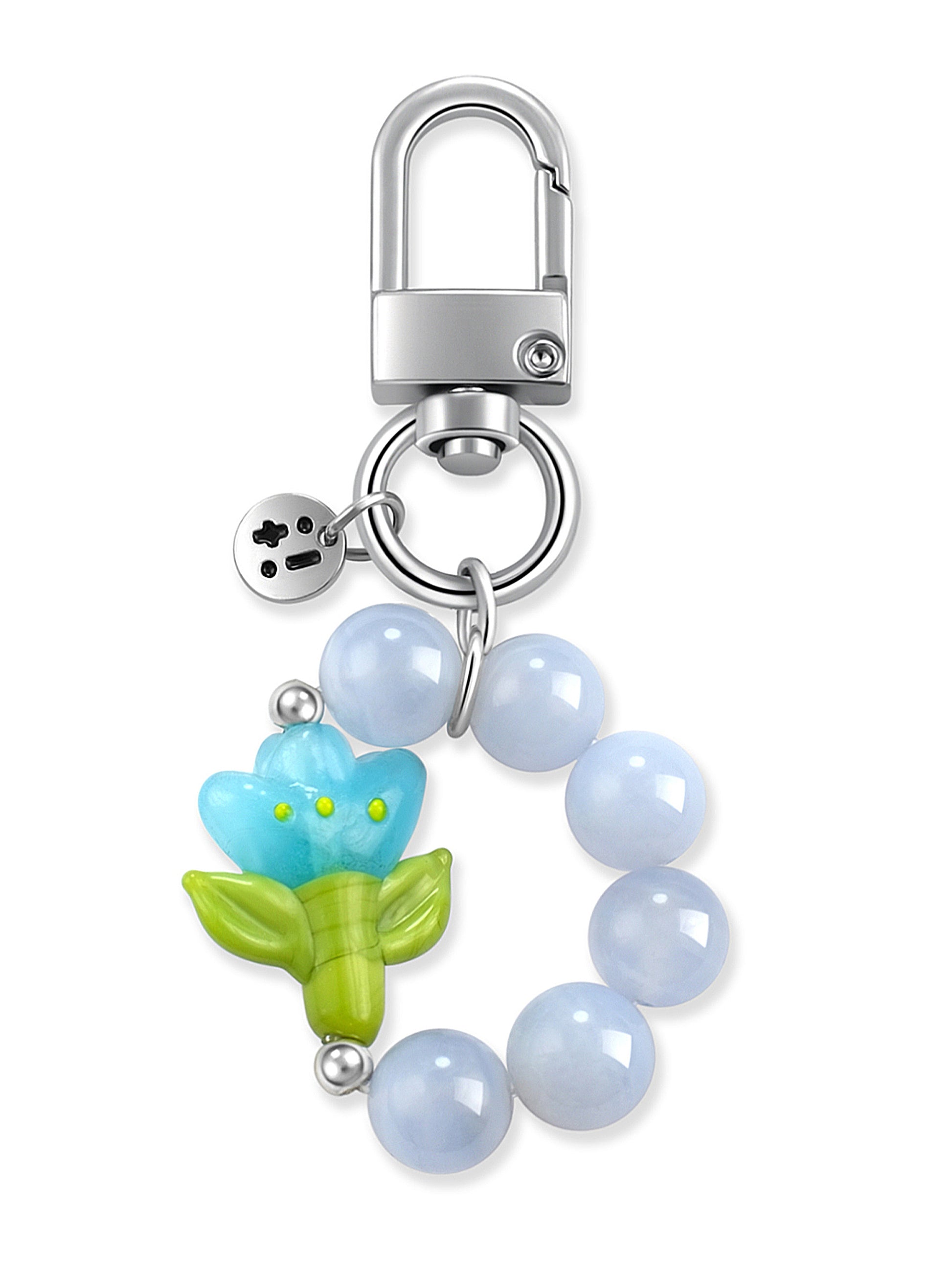 blue Elegant Lavender Blue Agate phone strap – Bluebell Bloom Mini Strap – Strappy Club