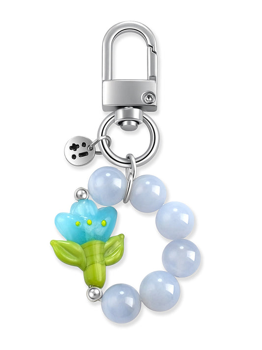 blue Elegant Lavender Blue Agate phone strap – Bluebell Bloom Mini Strap – Strappy Club