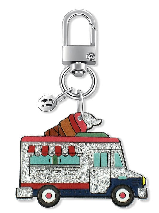 pink, silver bag charm – Whippy Wheels Bag Charm – Strappy Club