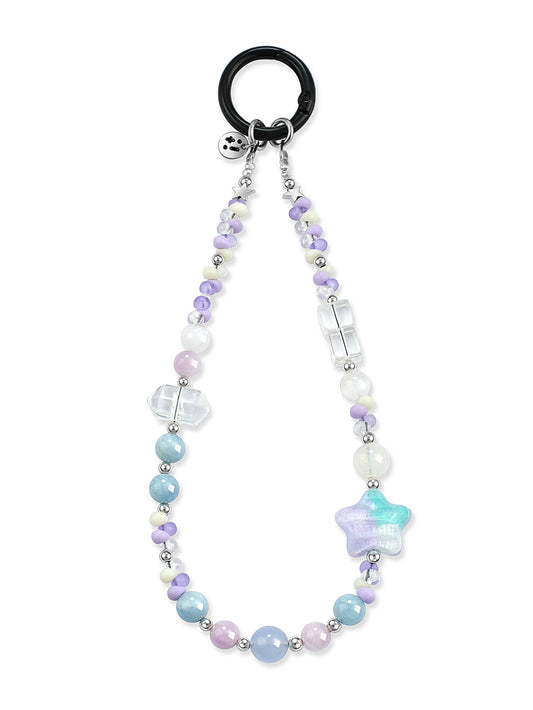 blue, purple Lavender Milky Amethyst phone strap – Lunaria Phone Strap – Strappy Club