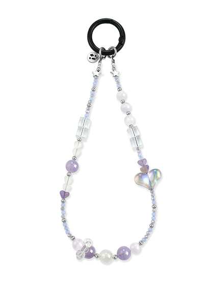 purple Lavender Milky Amethyst phone strap – Lilac Driftie Phone Strap – Strappy Club
