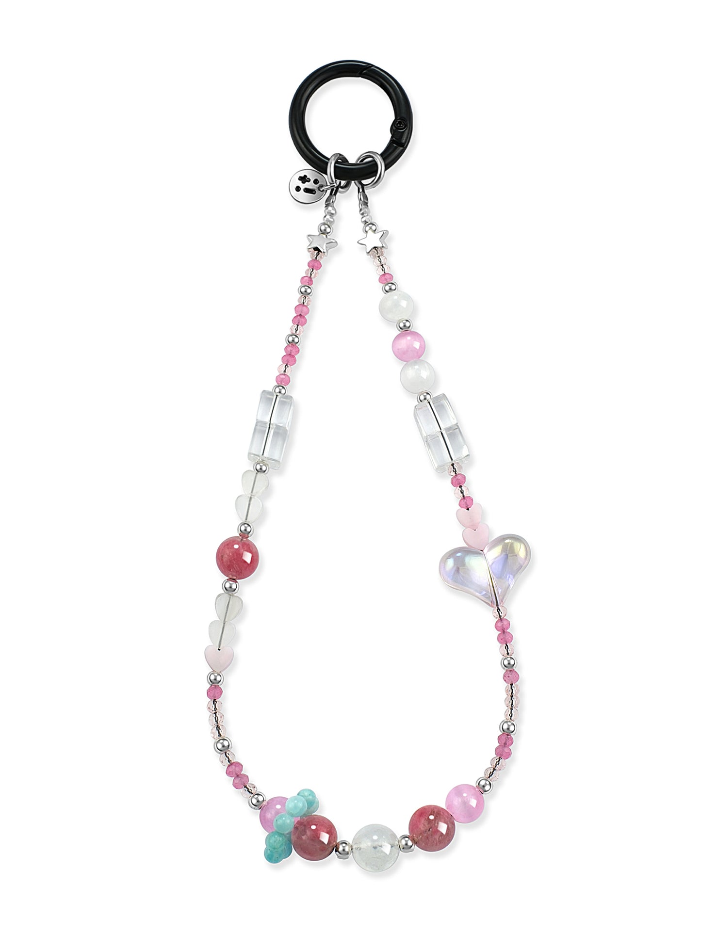 pink Sakura Rain Rhodonite phone strap – Blush Driftie Phone Strap – Strappy Club