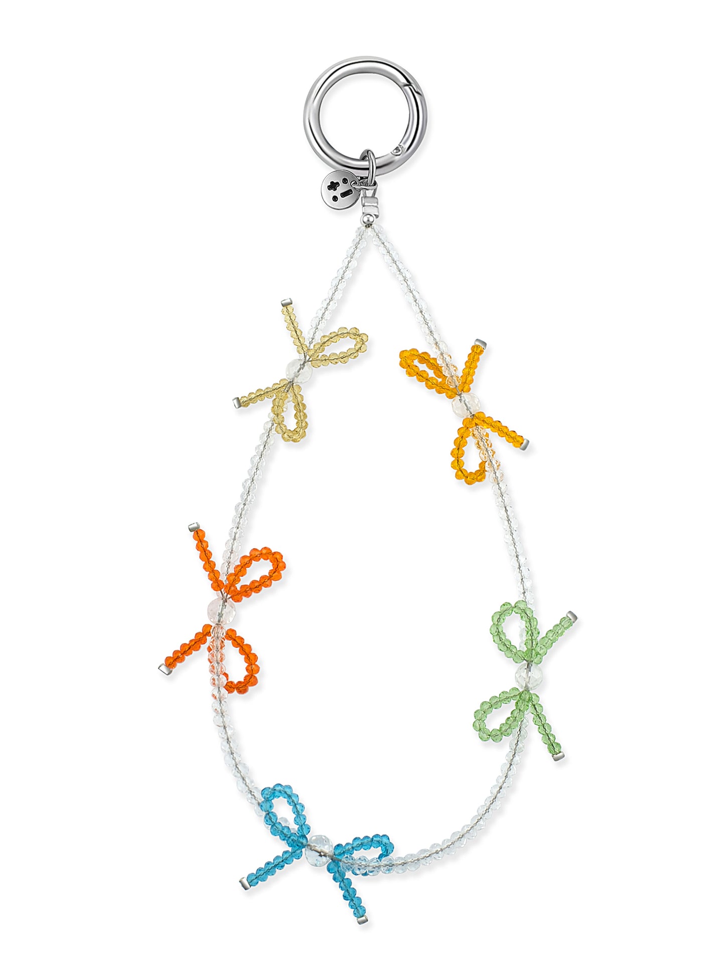 white, clear Clear Quartz phone strap – Happy Ribbons Phone Strap – Strappy Club