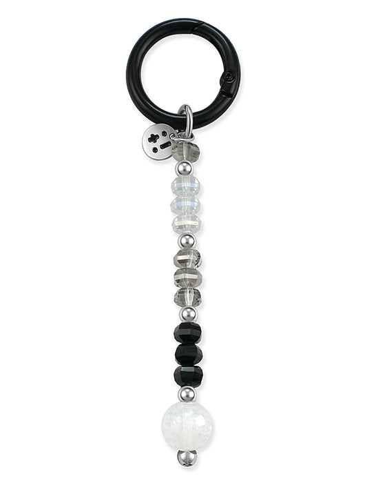 clear Azeztulite Quartz bag charm – Moonwire Dangle Charm – Strappy Club