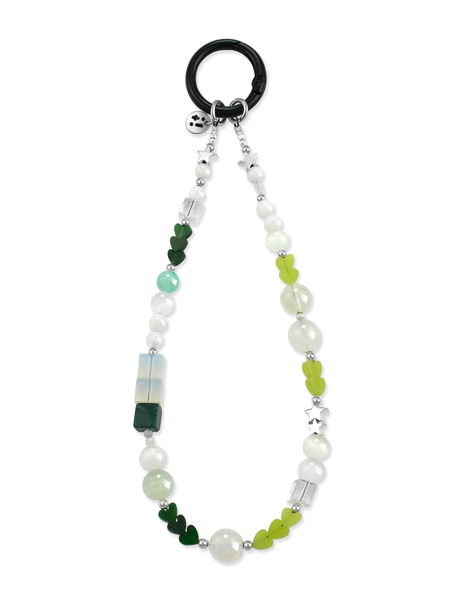green Prehnite phone strap – Green Tea Dream Phone Strap – Strappy Club