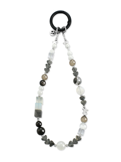 gray, black Clear Emotional Blockages Obsidian phone strap – Midnight Grey Phone Strap – Strappy Club