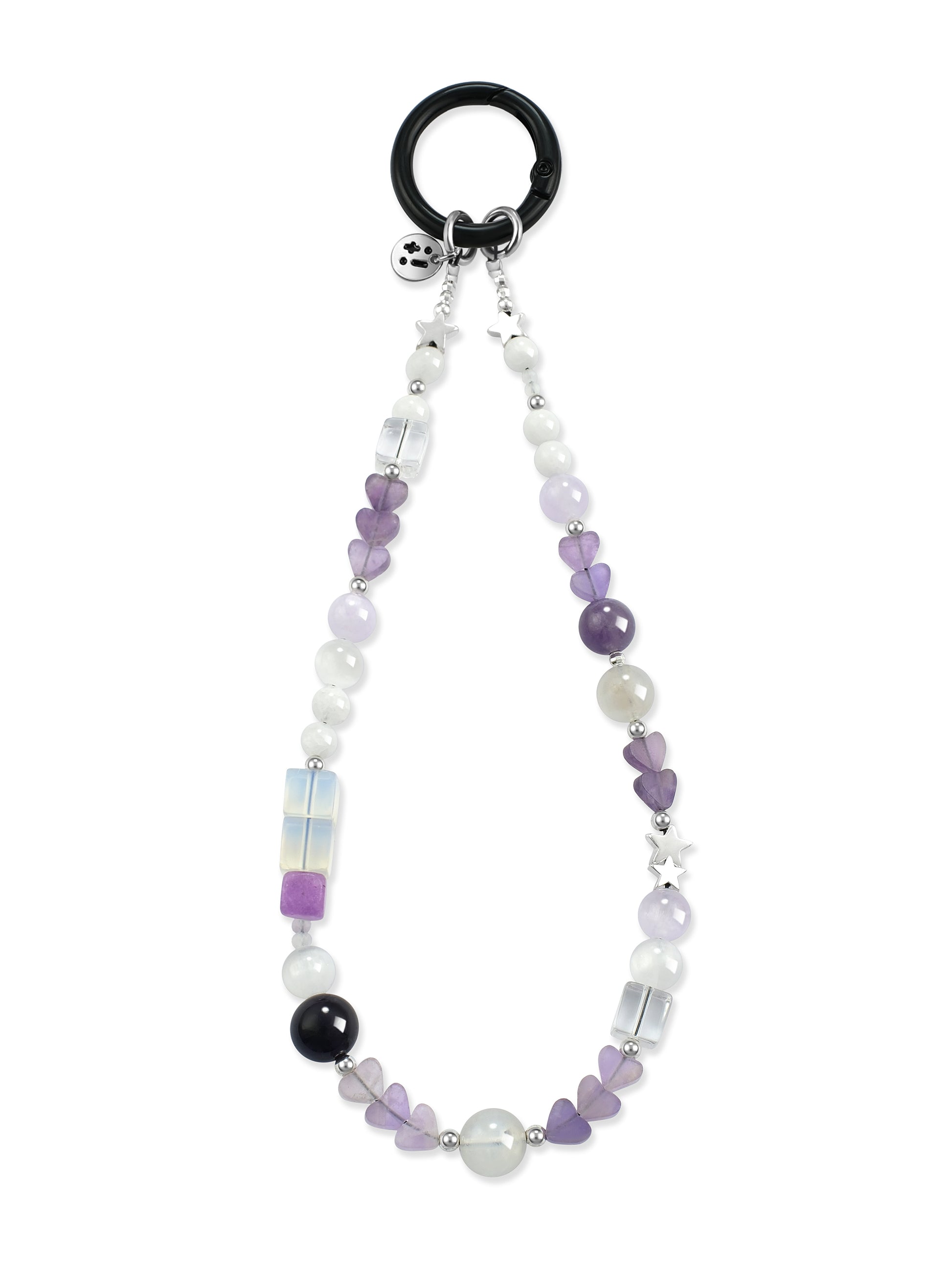 purple Lavender Quartz phone strap – Iris Garden Dream Phone Strap – Strappy Club