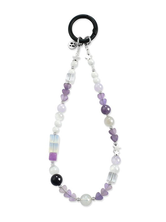 purple Lavender Quartz phone strap – Iris Garden Dream Phone Strap – Strappy Club