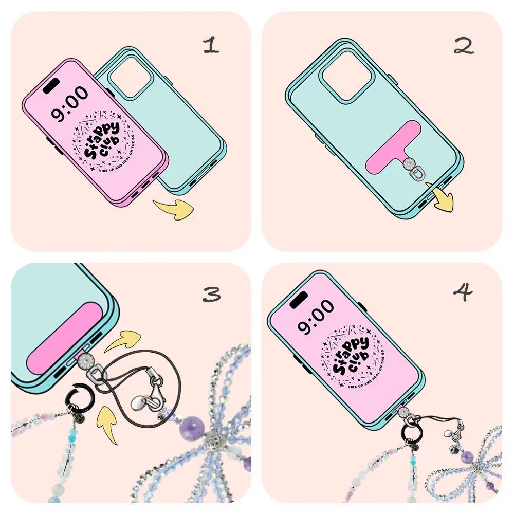 red, green phone strap – Jade Crush Phone Strap – Strappy Club